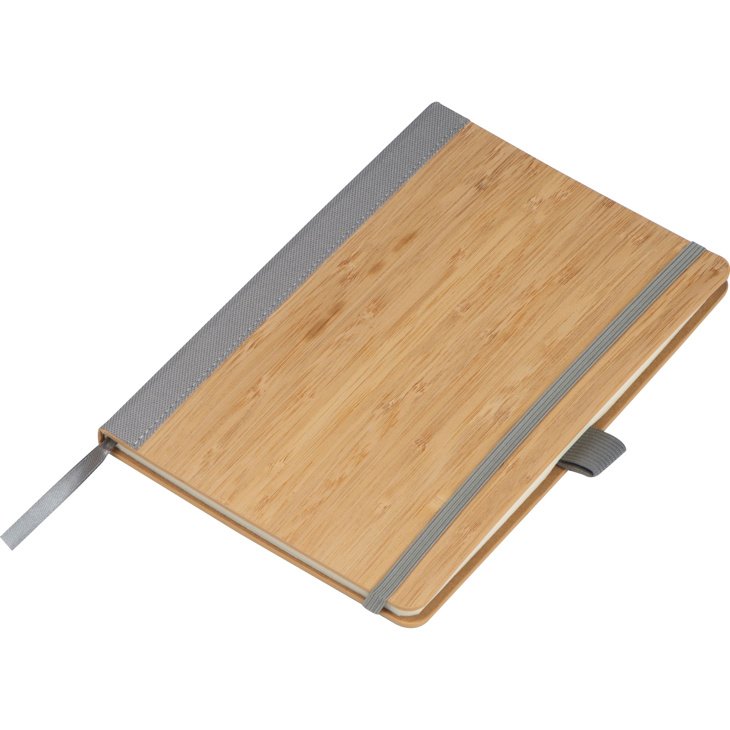 MA23774-07Notizbuch aus Bambus TEOFILO_ silbergrau