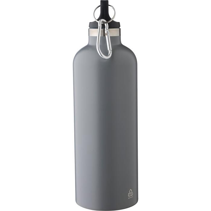 GI1204262-32Doppelwandige Flasche aus recyceltem Edelstahl _500 ml_ Lysandra_ silber