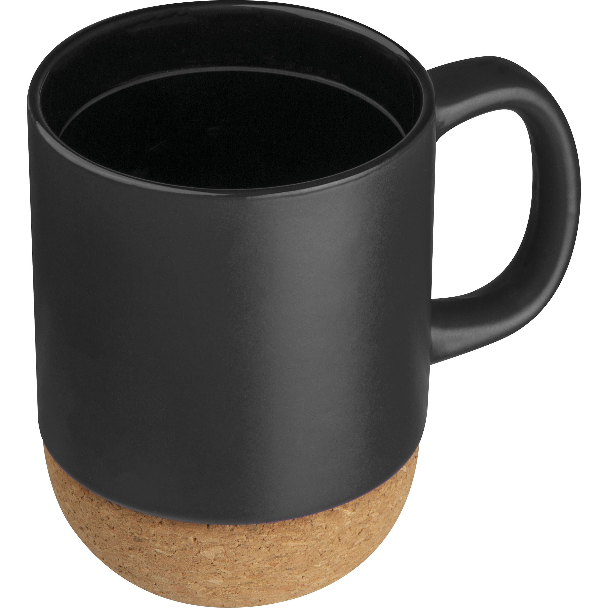 Tasse mit Korkbasis, 350ml, schwarz