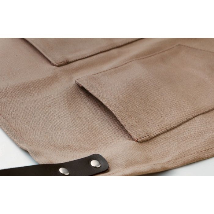MO9237-67Chef Kochschuerze Leder_ Taupe