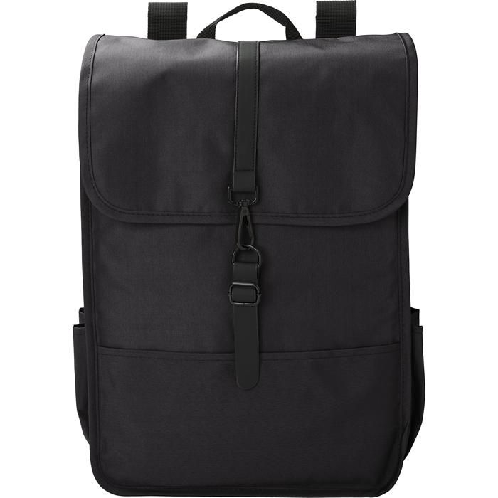GI1015154-01rPET Polyester _300D_ Rucksack mit Lasche Lyric_ schwarz