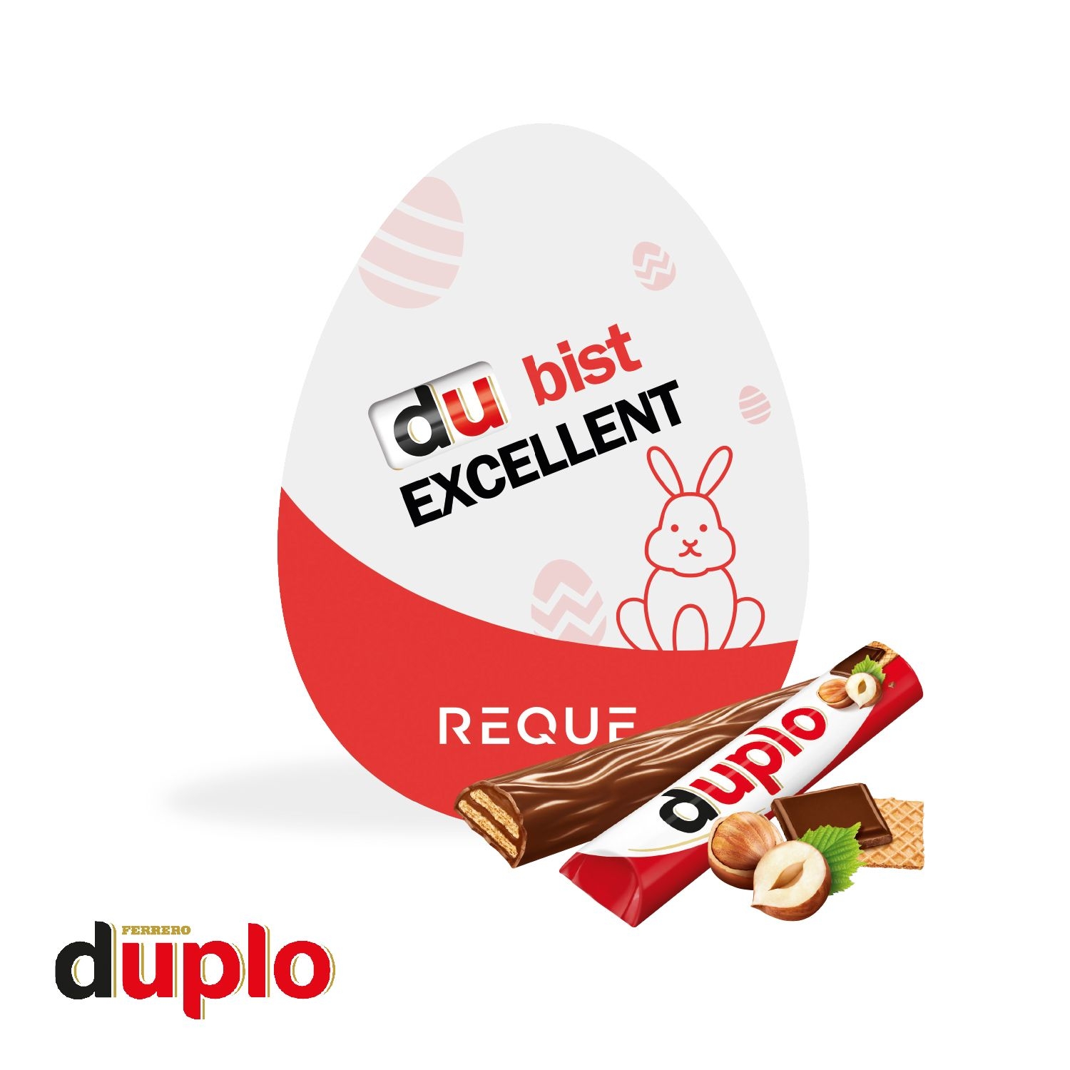 CD94696-01Werbekarte _Osterei_ mit duplo_ duplo Riegel