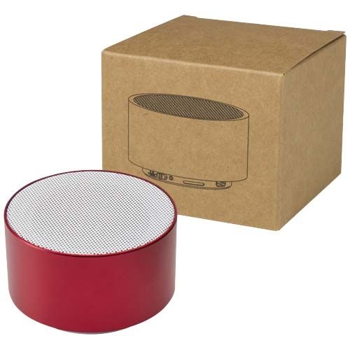 PF124486-1Ankaa 3 W Bluetooth® Lautsprecher aus recyceltem Aluminium_ rot