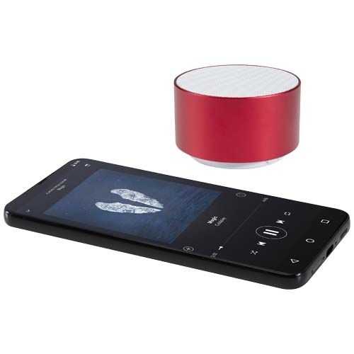 PF124486-1Ankaa 3 W Bluetooth® Lautsprecher aus recyceltem Aluminium_ rot