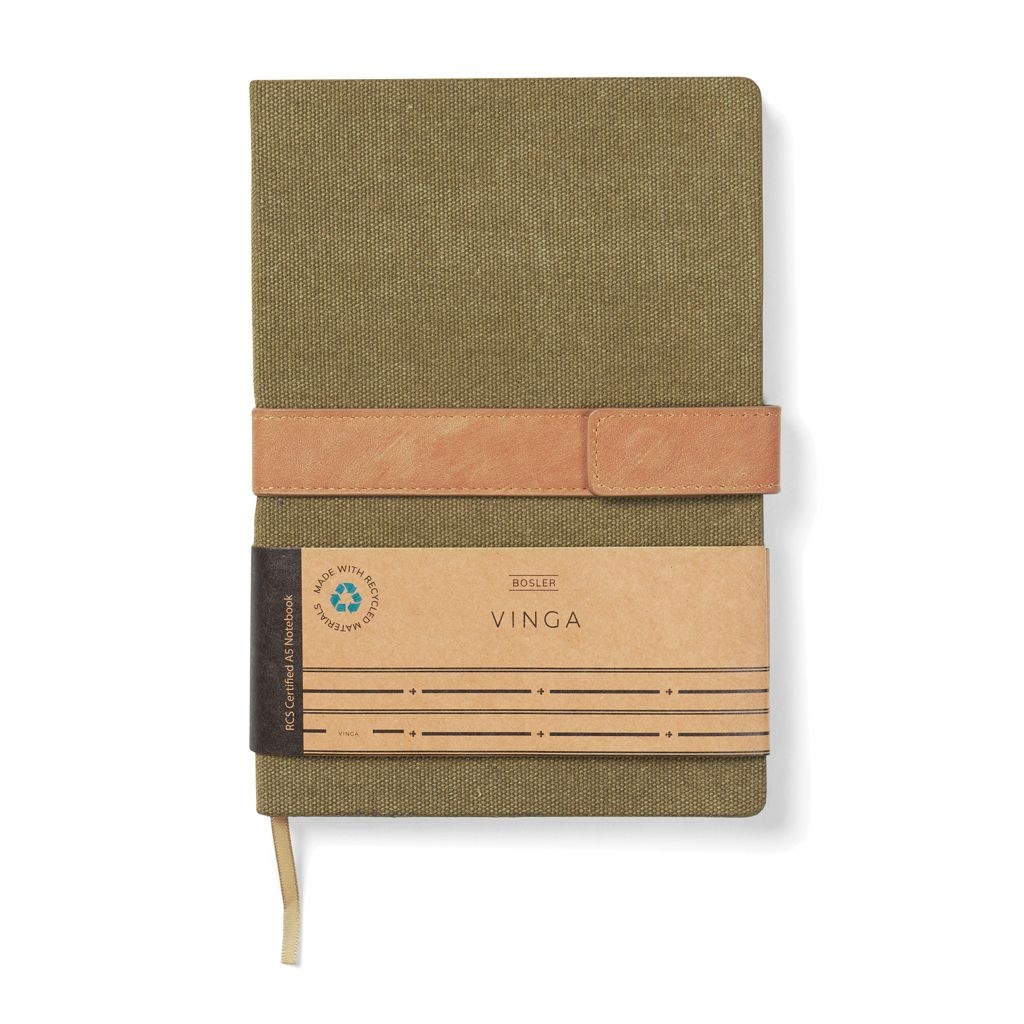XDV7733-07VINGA Bosler Notizbuch aus RCS recyceltem Papier_ gruen