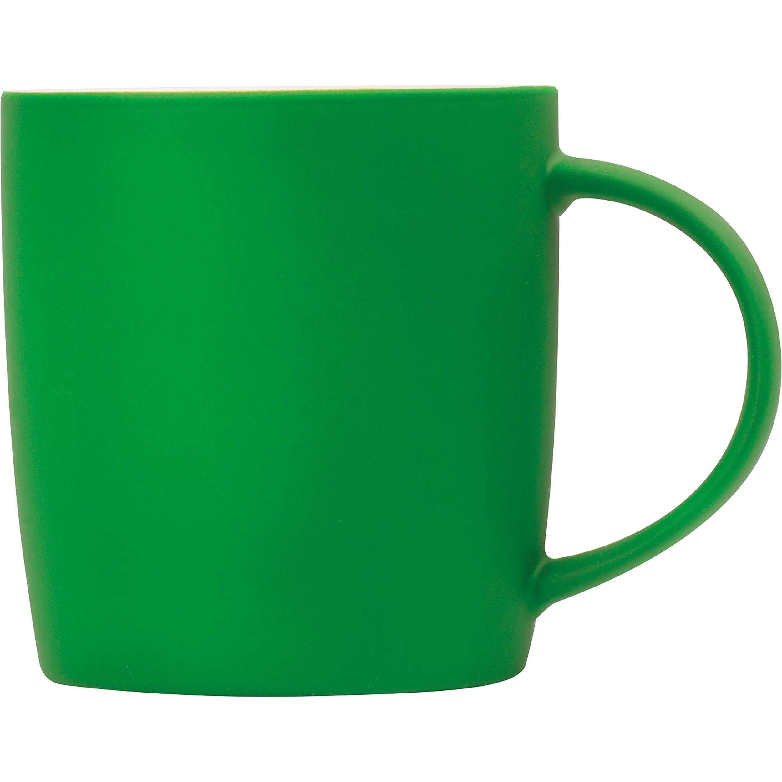 MA80654-09Tasse aus Porzellan_ aussen gummiert_ 300ml_ gruen