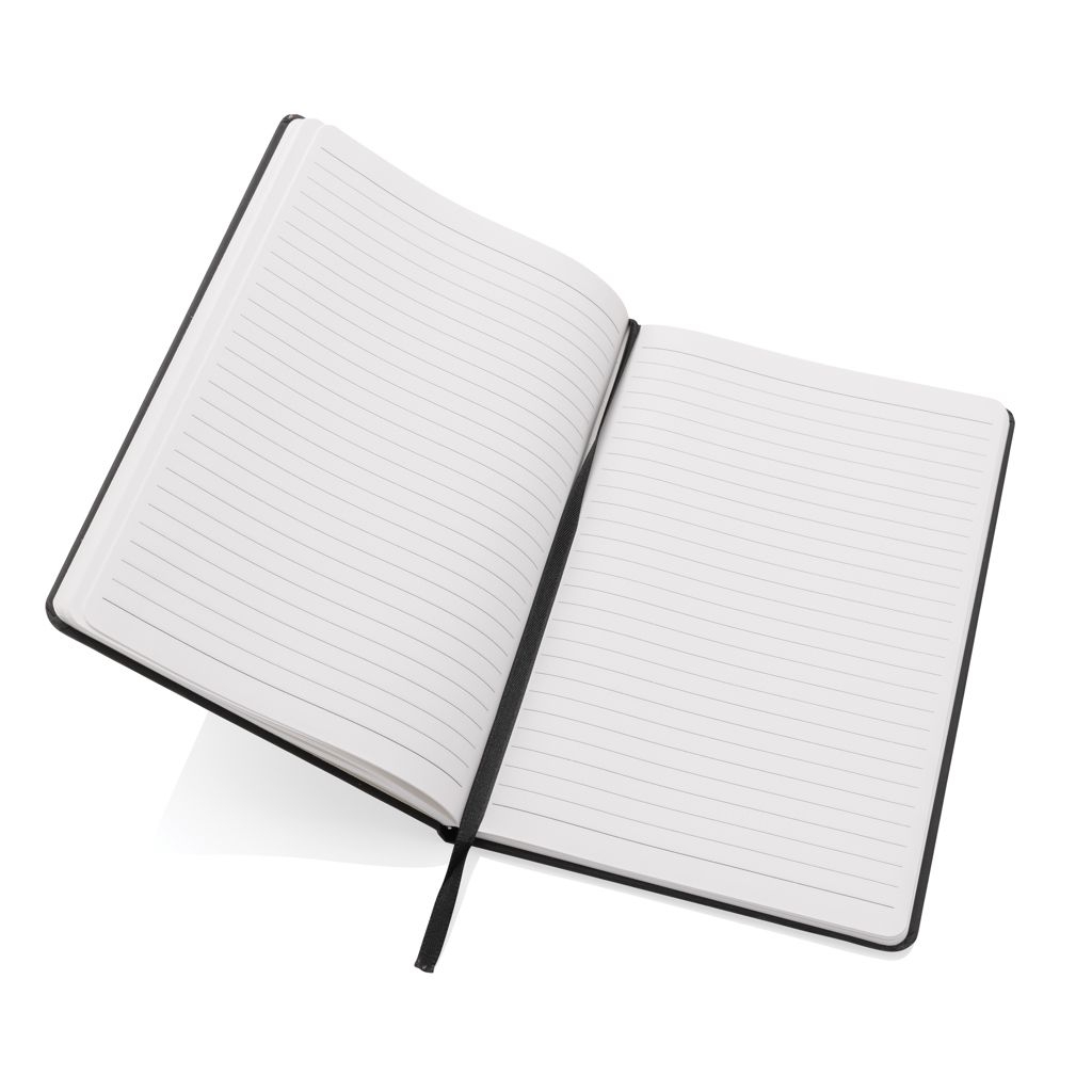 XDP774_59-1Craftstone A5 Notizbuch aus recycelt. Kraft- und Steinpapier_ schwarz