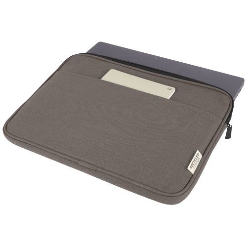 PF120680-3Joey 14_ Laptophuelle aus GRS recyceltem Canvas 2 L_ grau