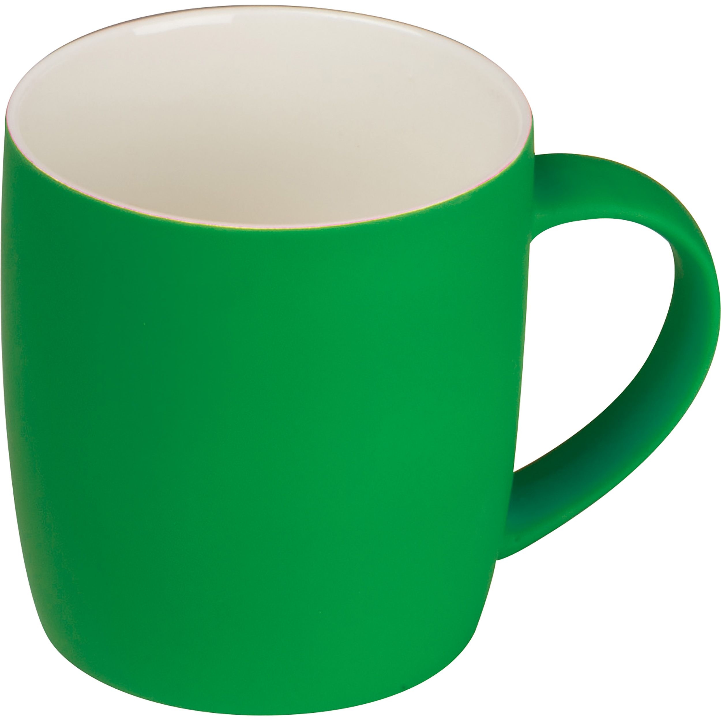 MA80654-09Tasse aus Porzellan_ aussen gummiert_ 300ml_ gruen