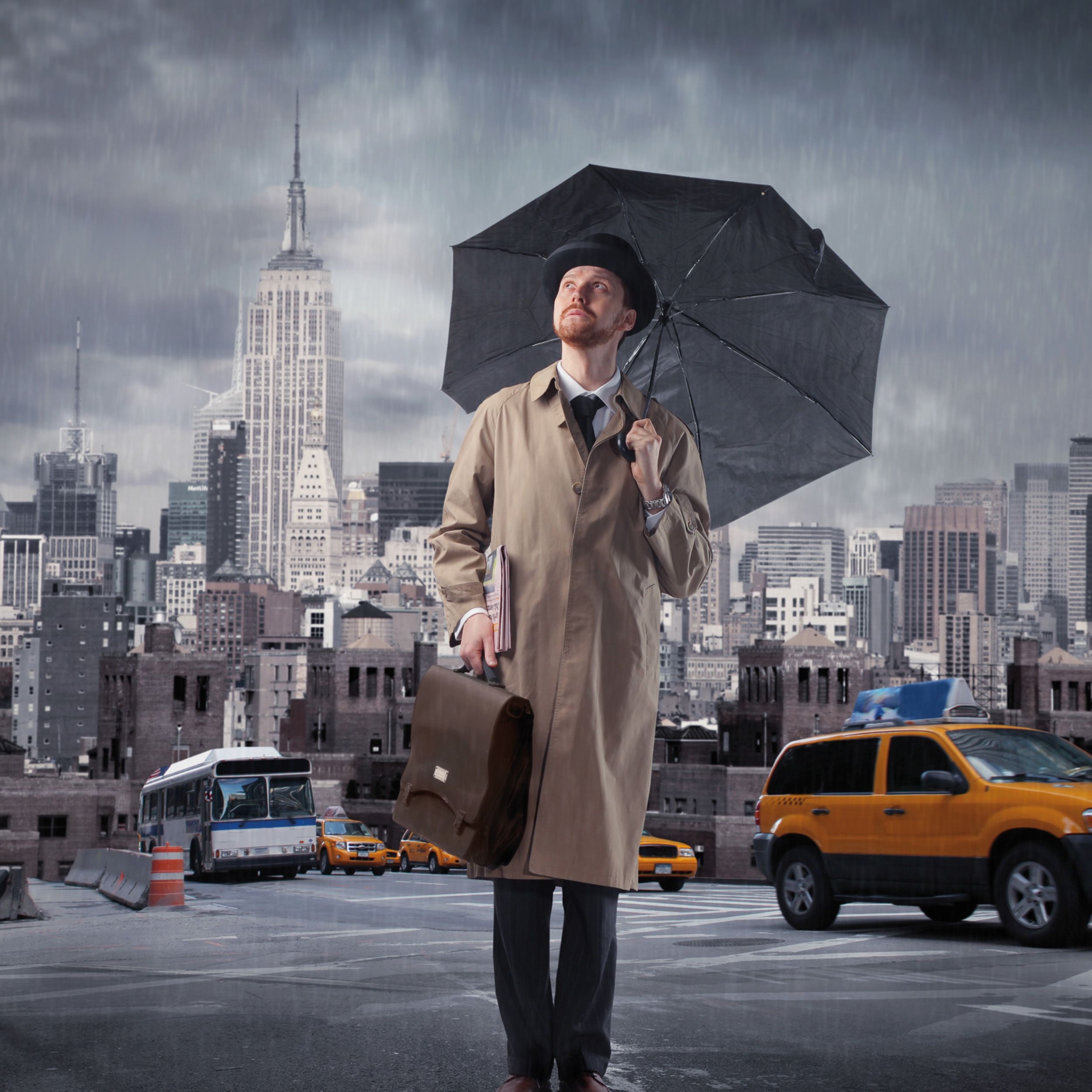 MA47447-03Automatik Regenschirm mit gummiertem Griff_ schwarz