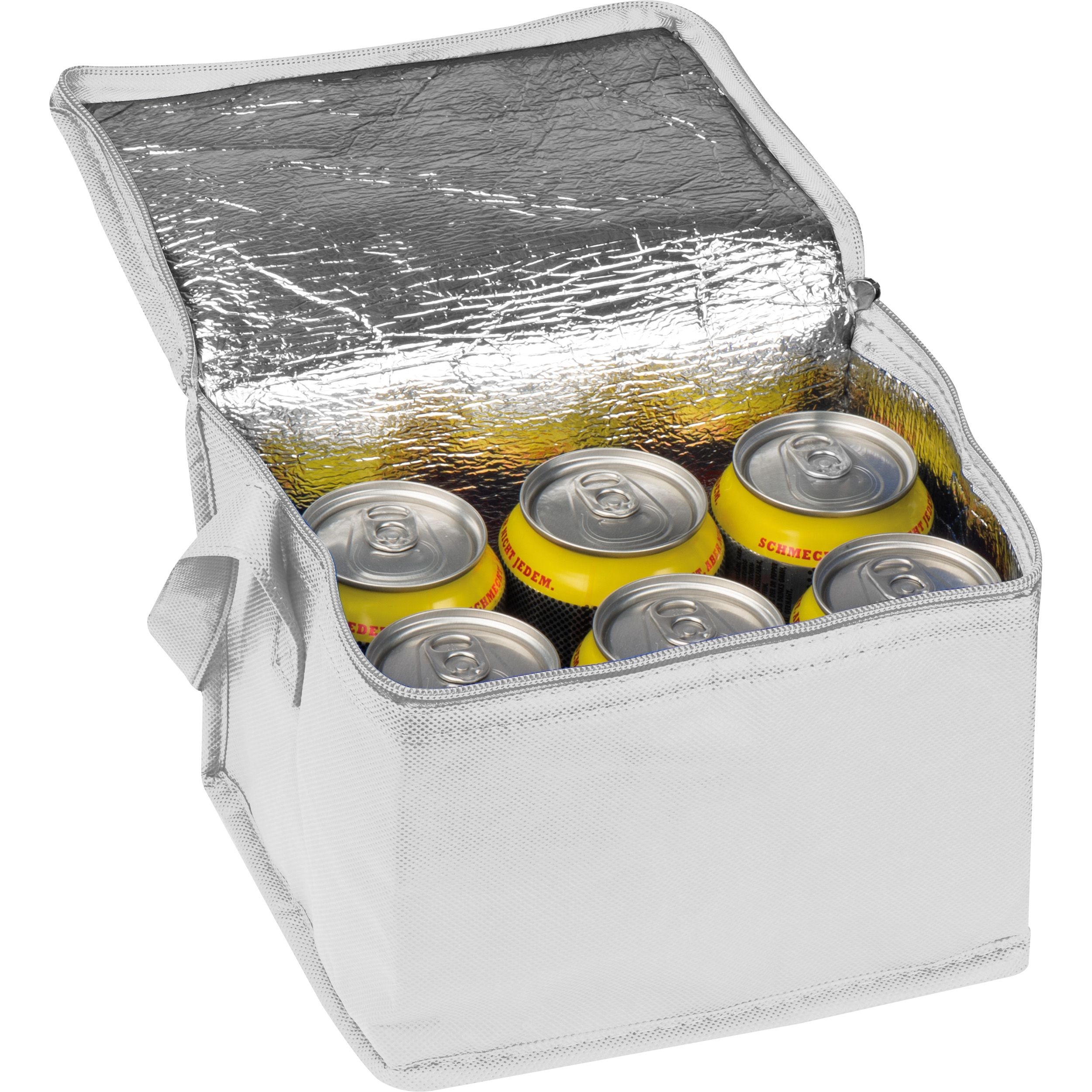 MA61542-06Non-Woven Kuehltasche fuer 6 Dosen_ weiss MA61542-06Non-Woven Kuehltasche fuer 6 Dosen_ weiss