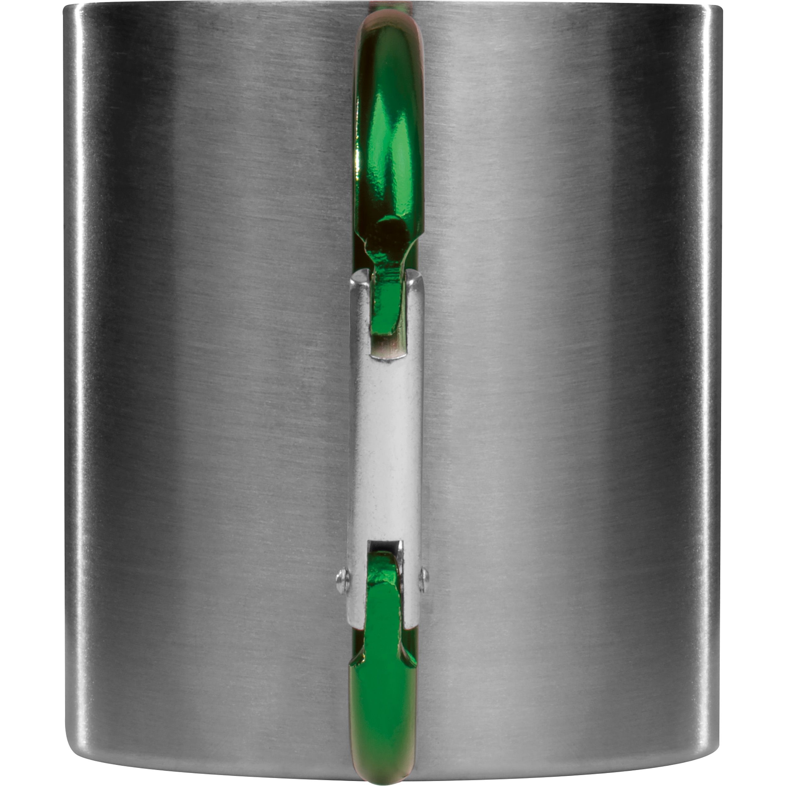 MA81367-09Tasse aus Metall mit Karabinerhaken_ 200ml_ gruen