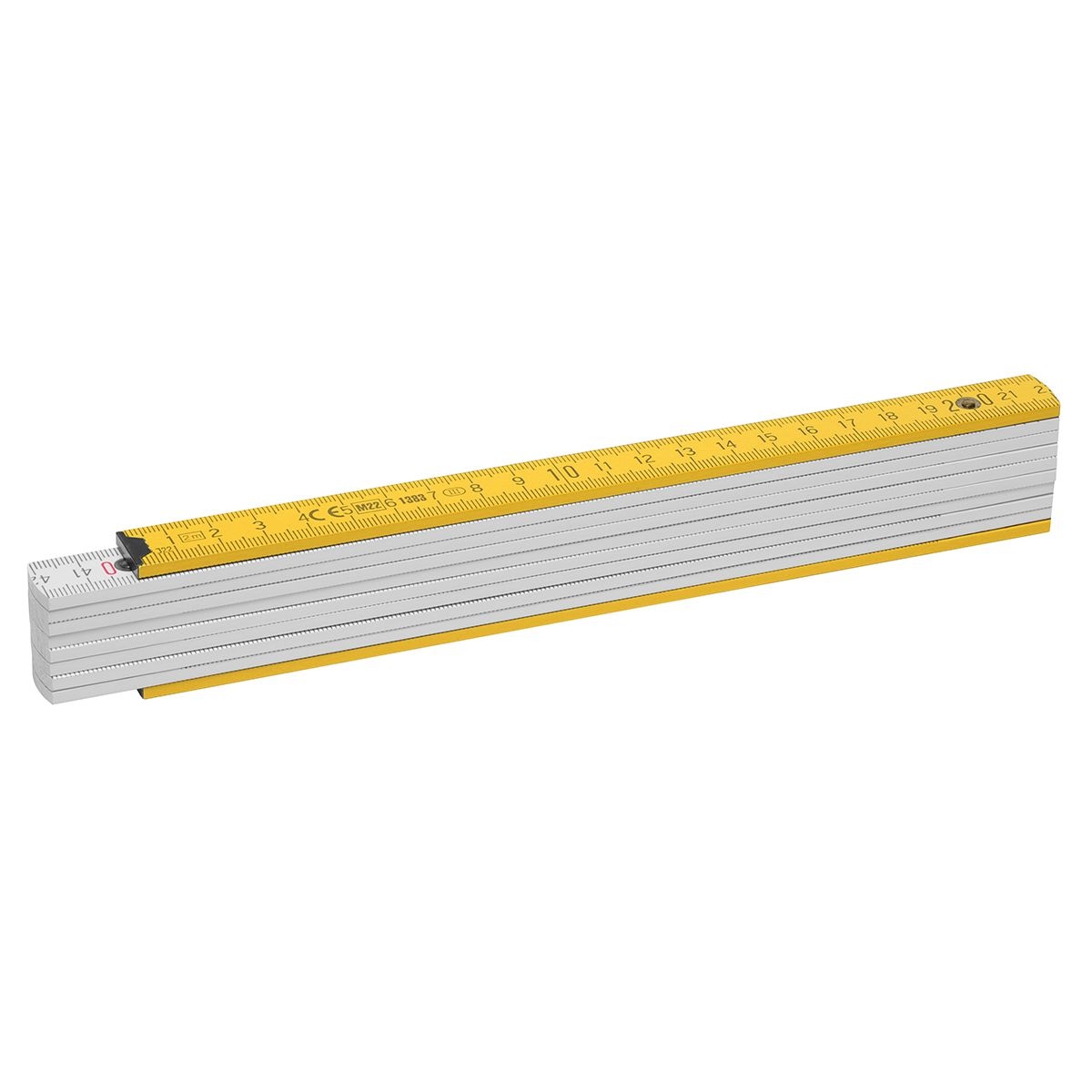 HE8662-0-4Zollstock Holz _Colour_ weiss_ gelb HE8662-0-4Zollstock Holz _Colour_ weiss_ gelb
