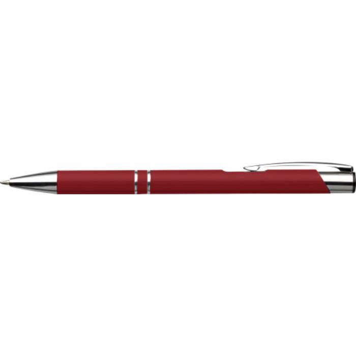 GI3444-08Kugelschreiber aus Aluminium Albacete_ Rot