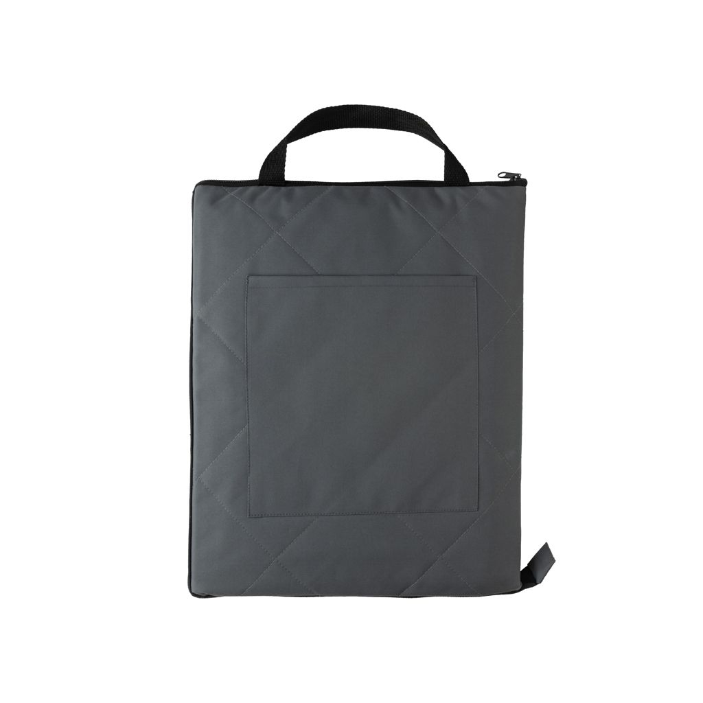 XDP459.12-2Impact Aware™ RPET faltbare_ gesteppte Picknickdecke_ anthrazit