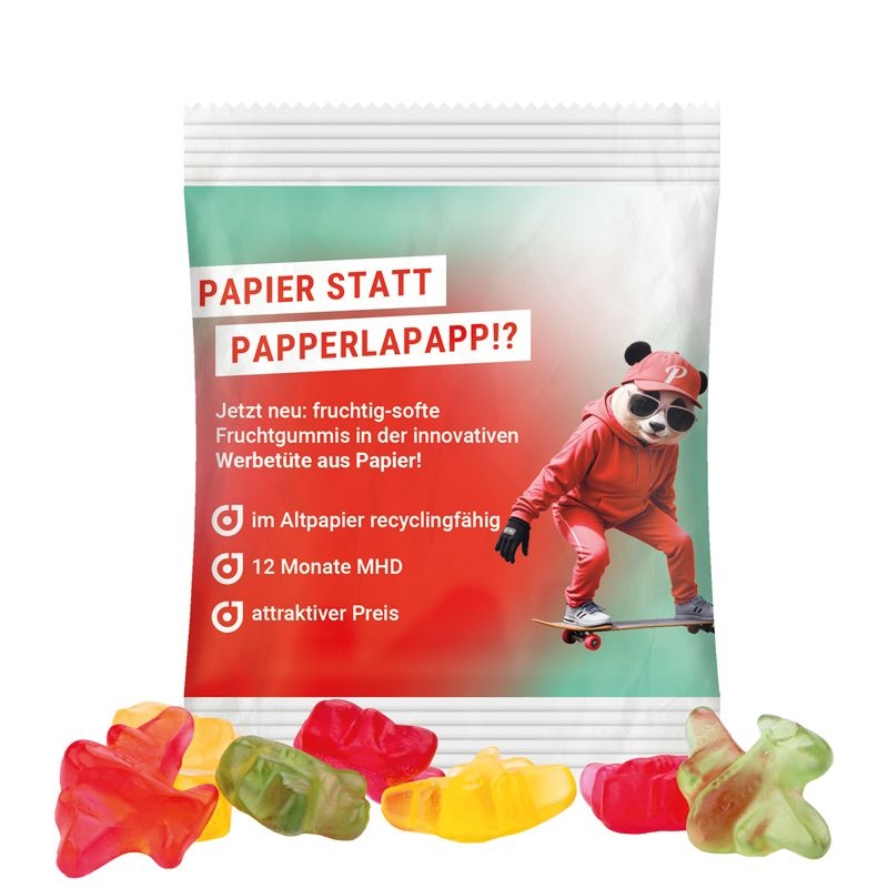 JG18061-1Minituete 10 g Trolli Fruchtgummi Standardformen_ Flugzeug_ weiss