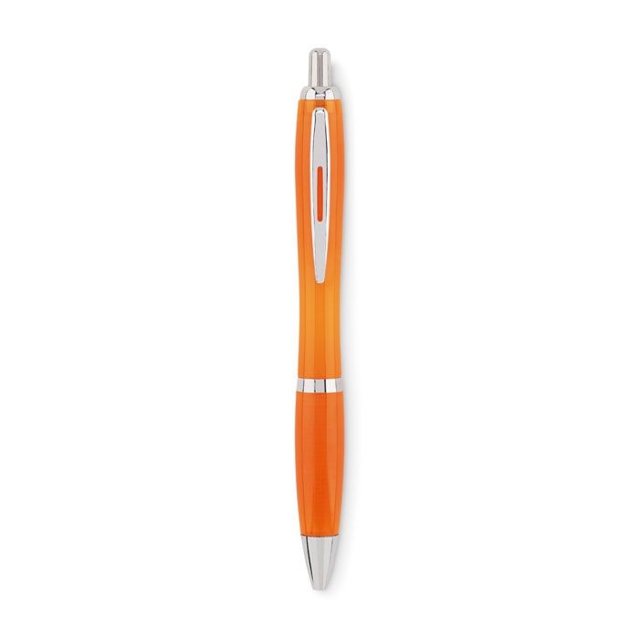 MO6409-29Rio Rpet Druckkugelschreiber RPET_ Transparent Orange
