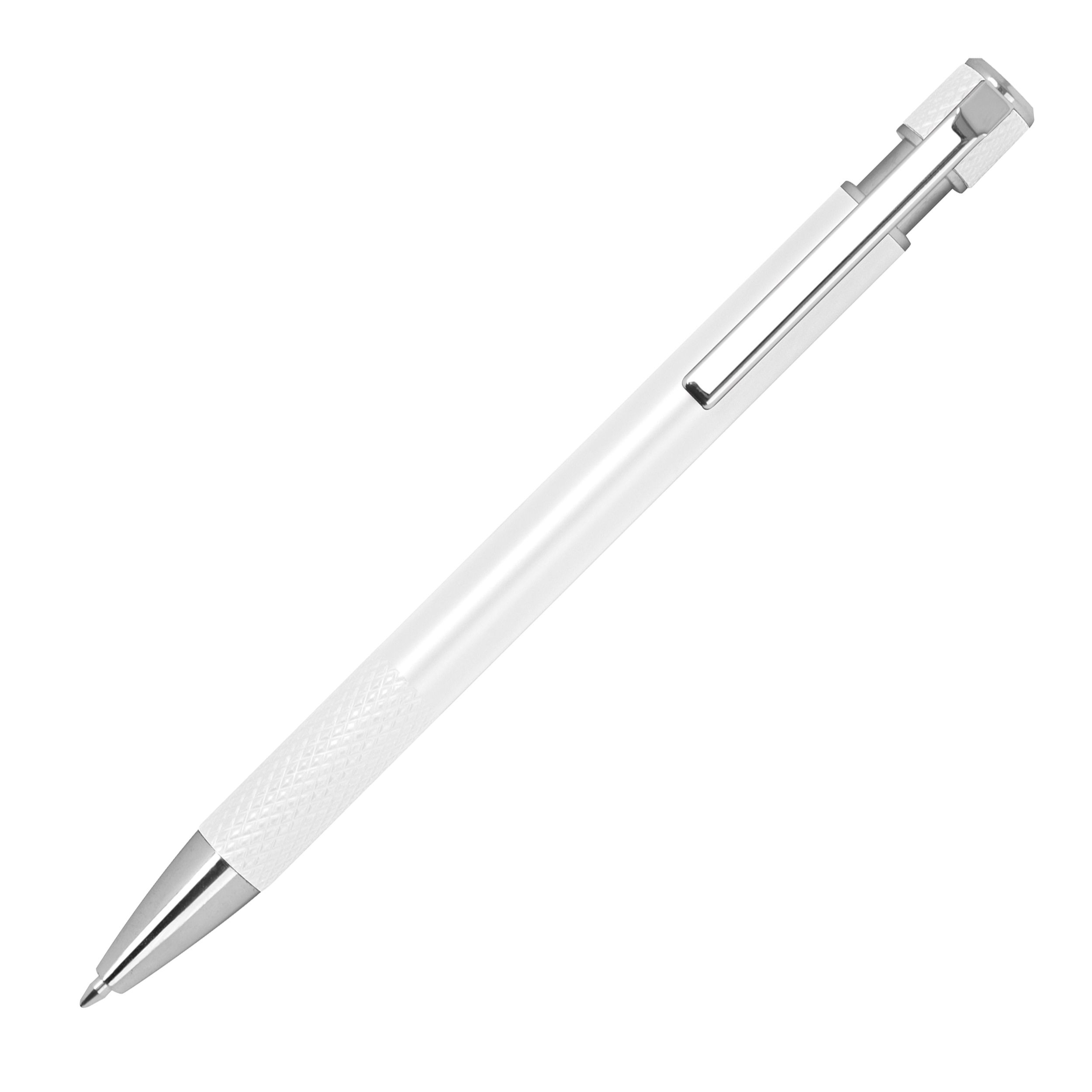 MA15474-06Kugelschreiber mit gemusterter Griffzone JULIO_ weiss