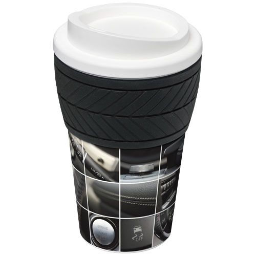 PF210088-2Brite-Americano® 350 ml Isolierbecher mit Schutzring Reifen-Design_ weiss PF210088-2Brite-Americano® 350 ml Isolierbecher mit Schutzring Reifen-Design_ weiss
