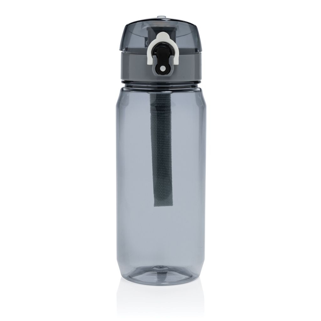 XDP437.00-1Yide RCS  rPET verschliessbare Wasserflasche 600ml_ schwarz