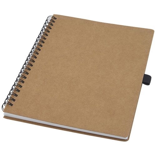 PF107732-1Cobble A5 Notizbuch mit Spiralbindung aus recyceltem Karton mit Steinpapier_ natur