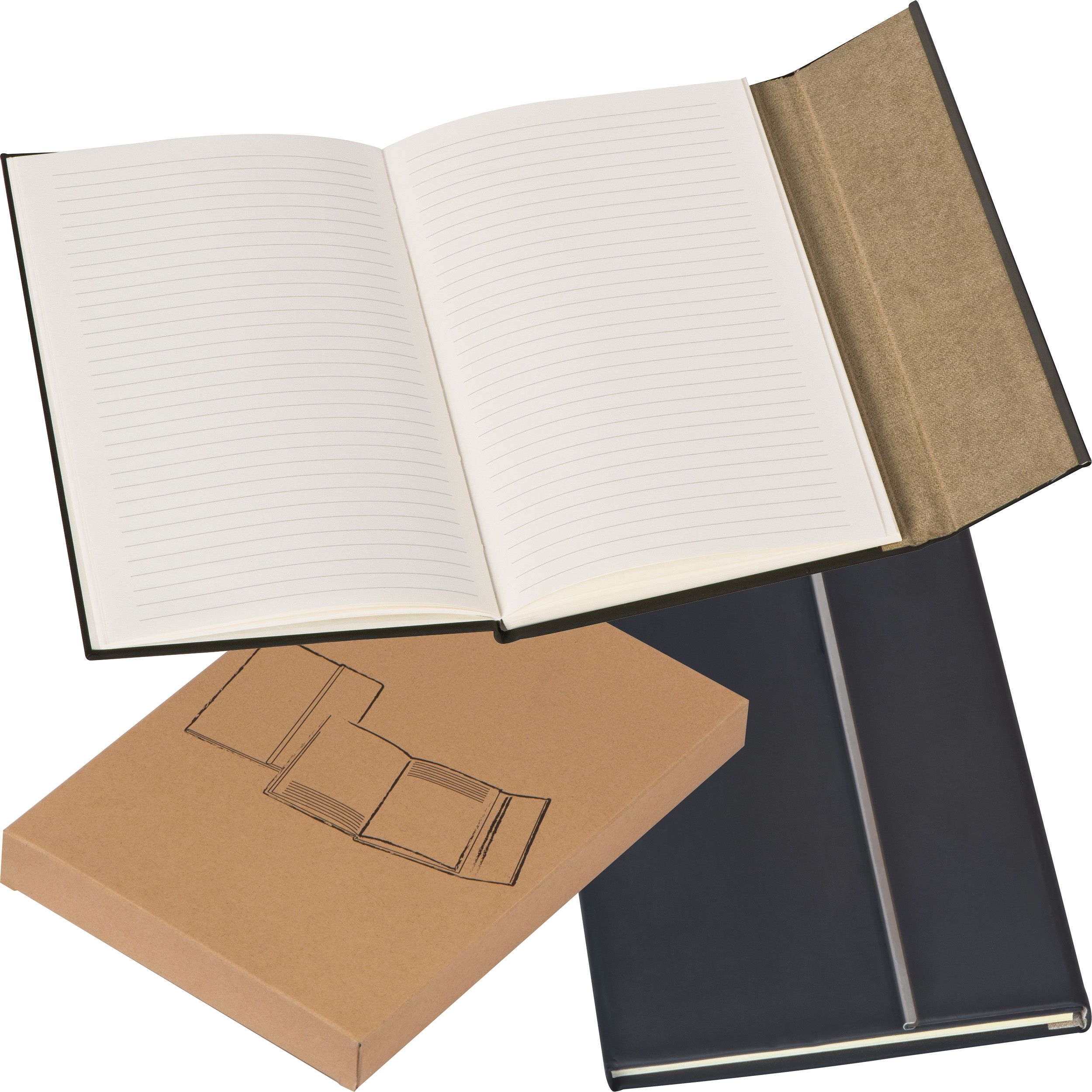 MA20087-03A5 Notizbuch mit Metallapplikation_ schwarz