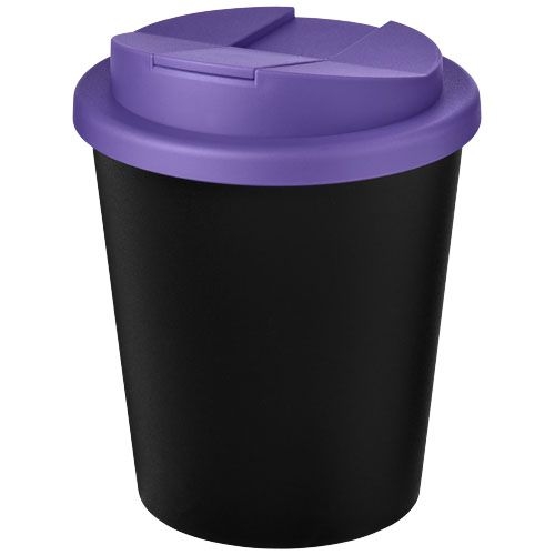 PF210455-10Americano® Espresso Eco 250 ml recycelter Isolierbecher mit auslaufsicherem Deckel_ schwarz_lila