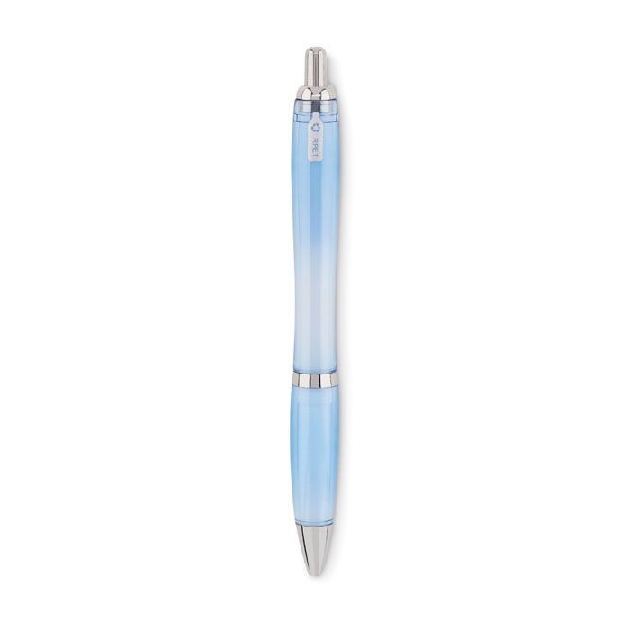 MO6409-52Rio Rpet Druckkugelschreiber RPET_ Transparent Hellblau
