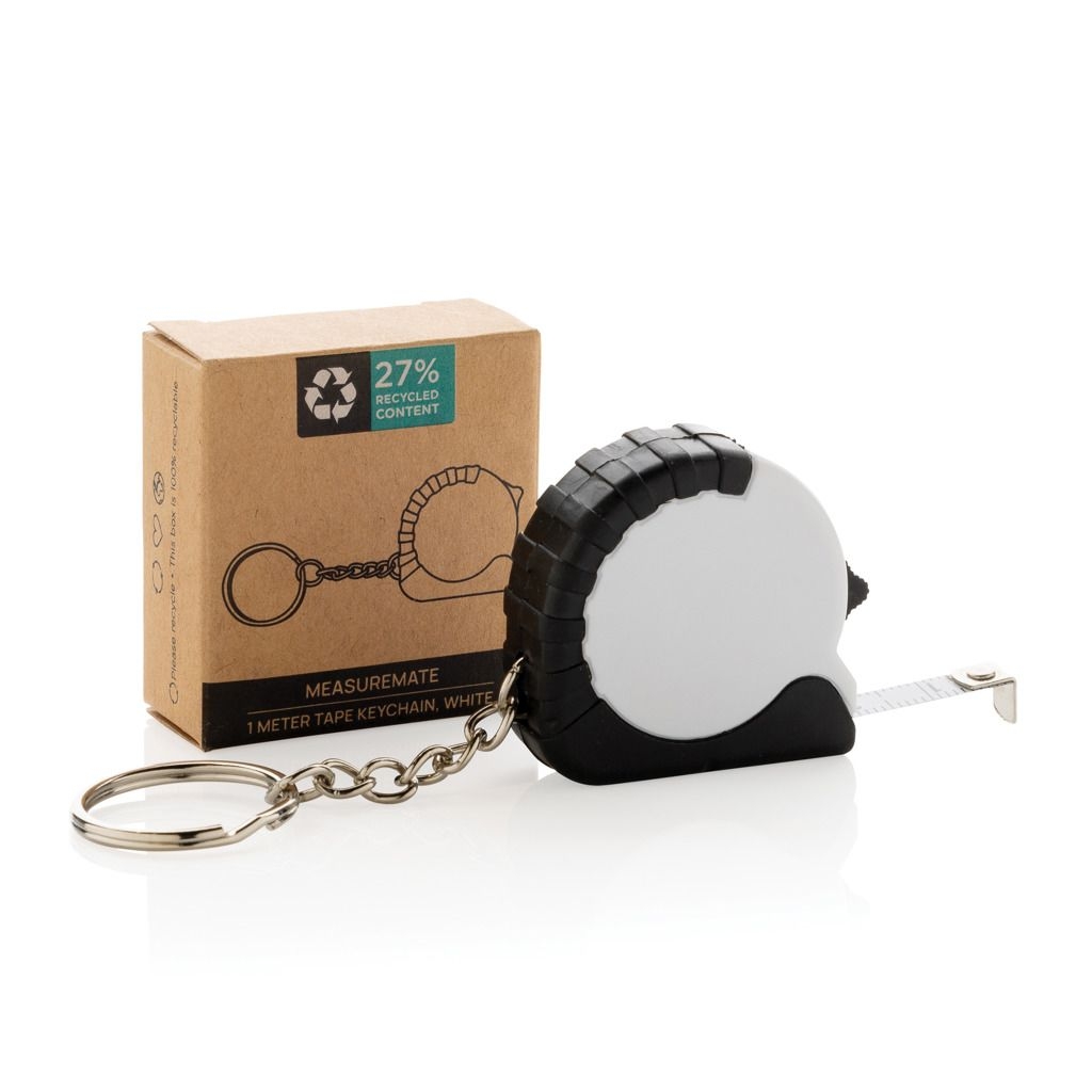 XDP191.73-03MeasureMate 1m Schluesselband aus RCS recyceltem ABS_ weiss