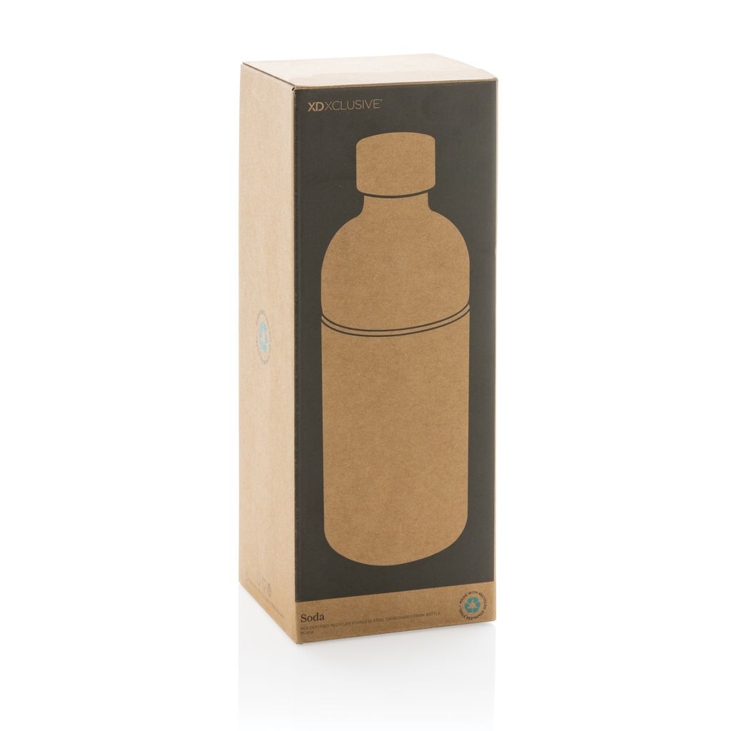 XDP435.80-1Soda Trinkflasche aus RCS-zertifiziertem Stainless-Steel_ schwarz