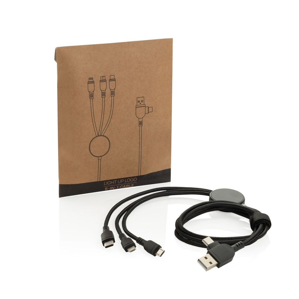 XDP302.39-1Light-Up Logo 6-in-1 Kabel_ schwarz