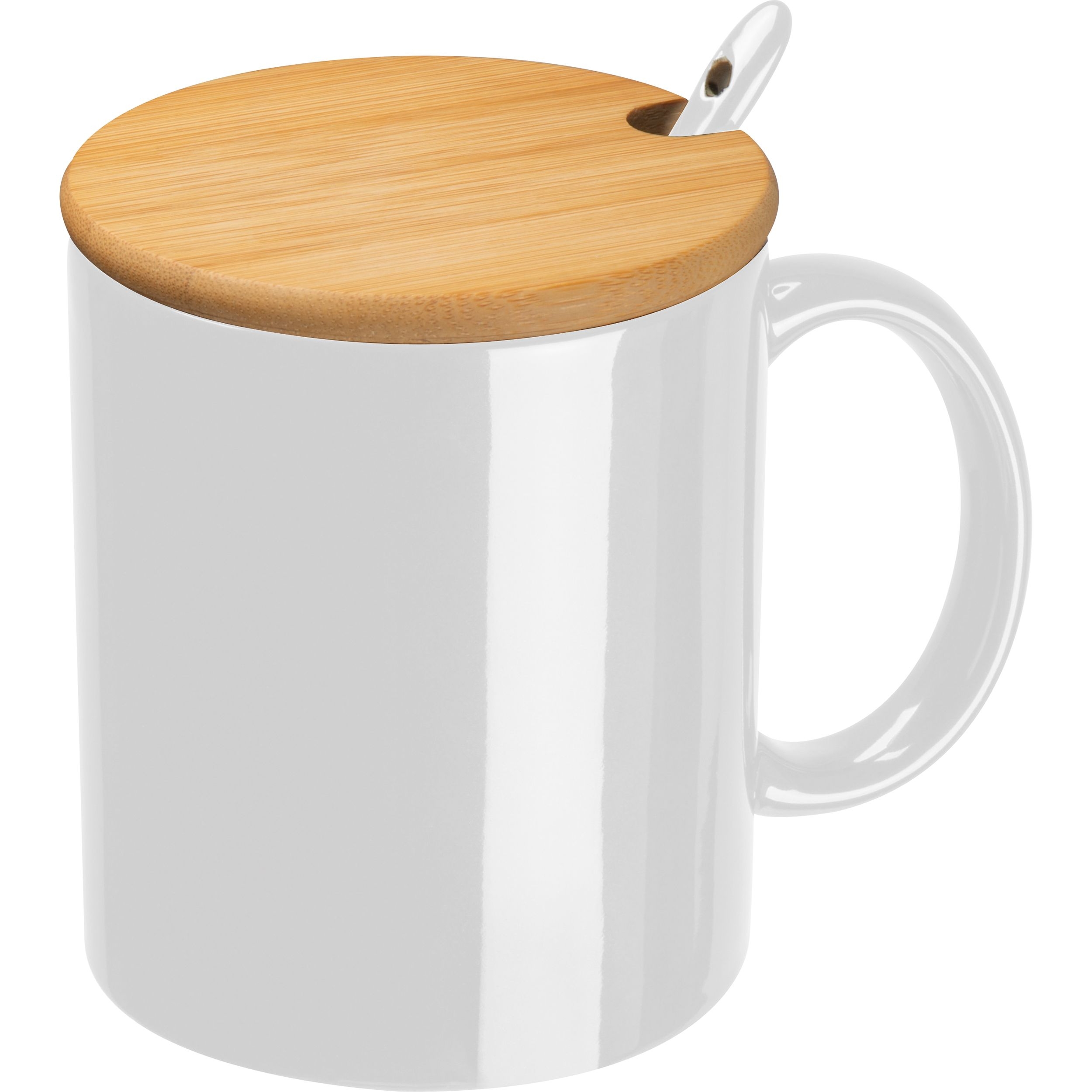 MA82969-06Keramiktasse mit Loeffel und Bambusdeckel_ weiss