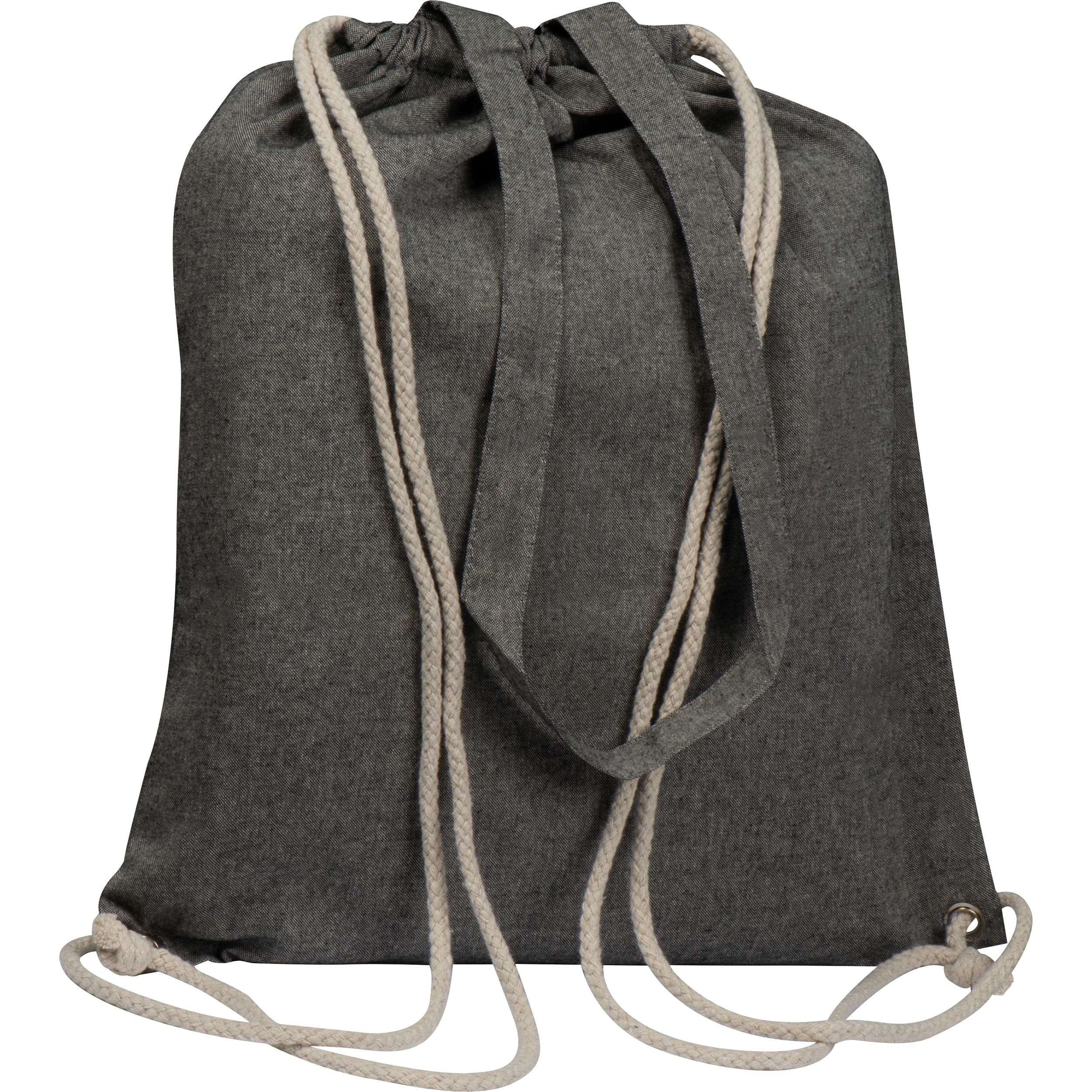 Gym-Cottonbag aus recycelter Baumwolle, schwarz