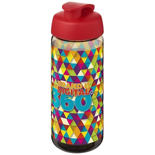 PF210445-3H2O Active® Octave Tritan™ 600-ml-Sportflasche mit Klappdeckel_ kohle_rot