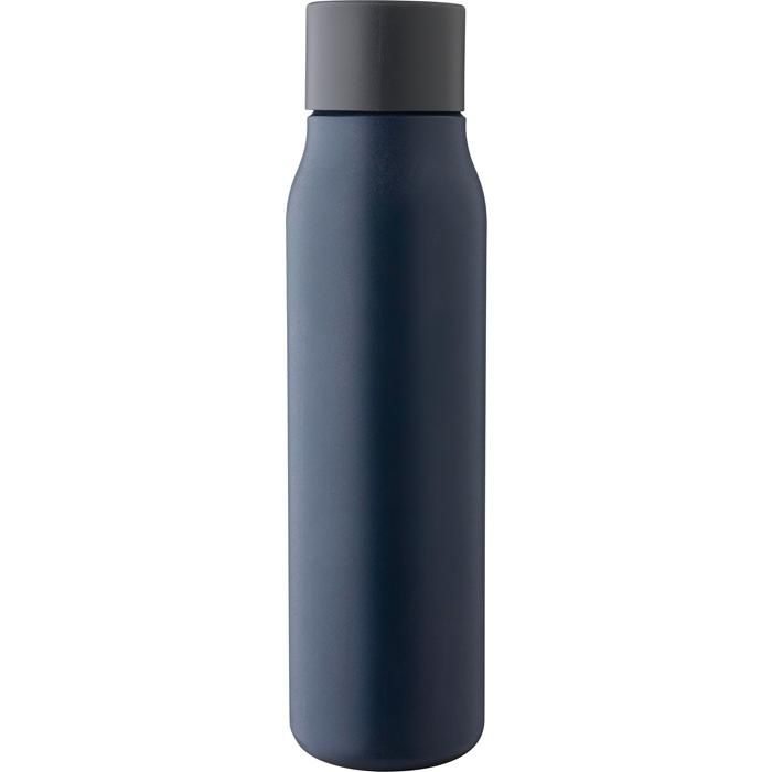 GI1202790-05Doppelwandige Trinkflasche aus recyceltem Edelstahl _600 ml_ Cassian_ blau