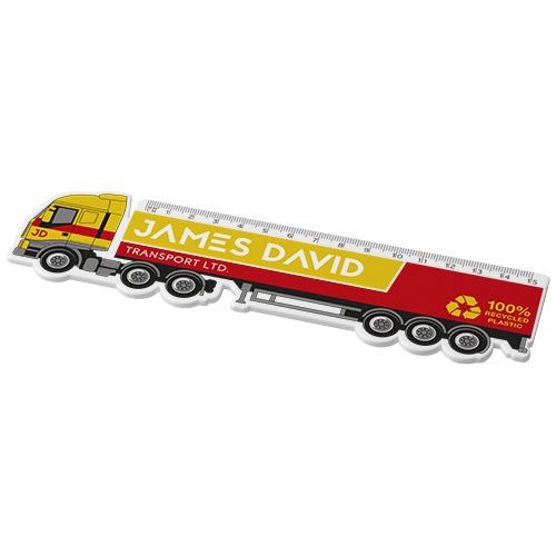 PF210456Tait 15 cm LKW-foermiges Lineal aus Recycling-Kunststoff