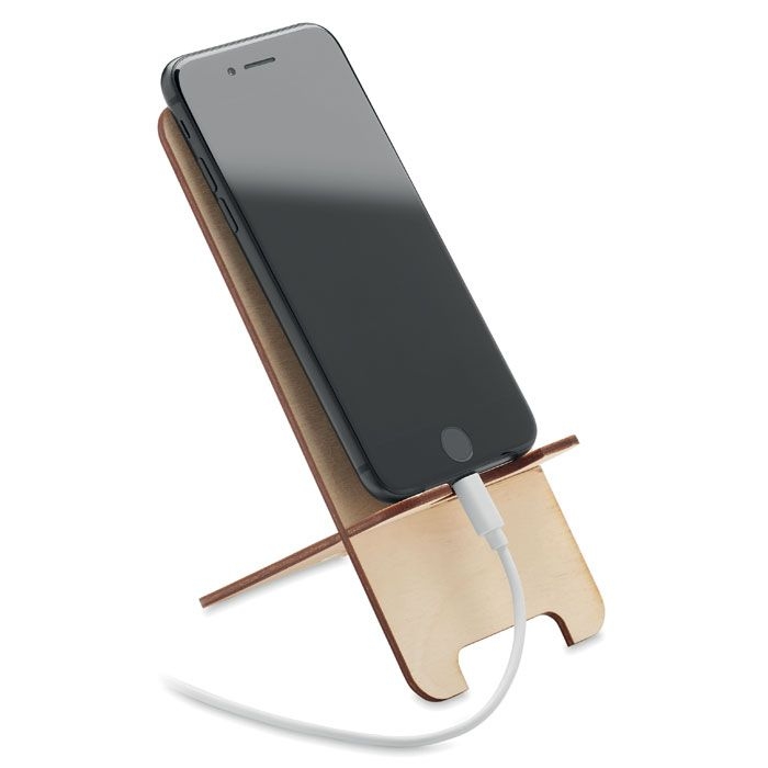 MO6690-40Grouw Stand Smartphone Halter Birkenholz_ Holz