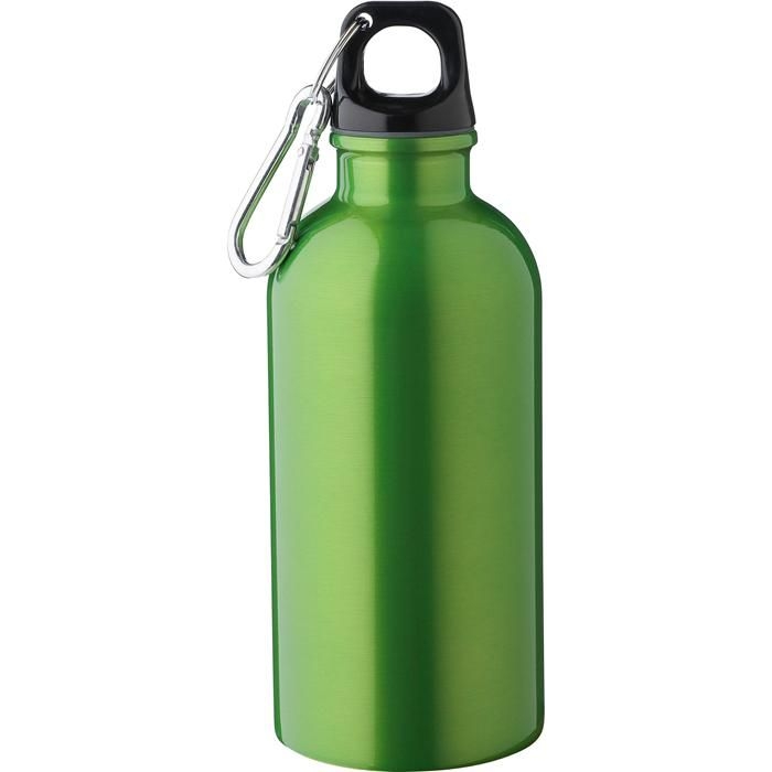 GI1204264-29Einwandige Flasche aus recyceltem Edelstahl _400 ml_ Sable_ hellgruen