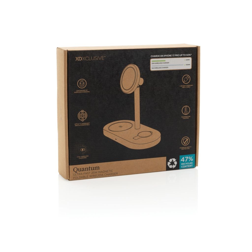 XDP309.14-02Quantum Ultra-Fast RCS 25W magnetischer Desk-Charger_ grau