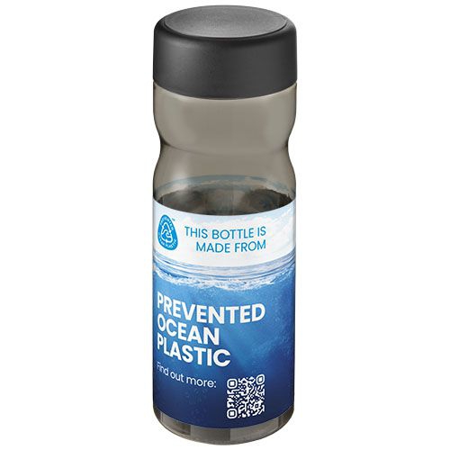 H2O Active® Eco Base 650 ml Sportflasche mit Drehdeckel, kohle,schwarz
