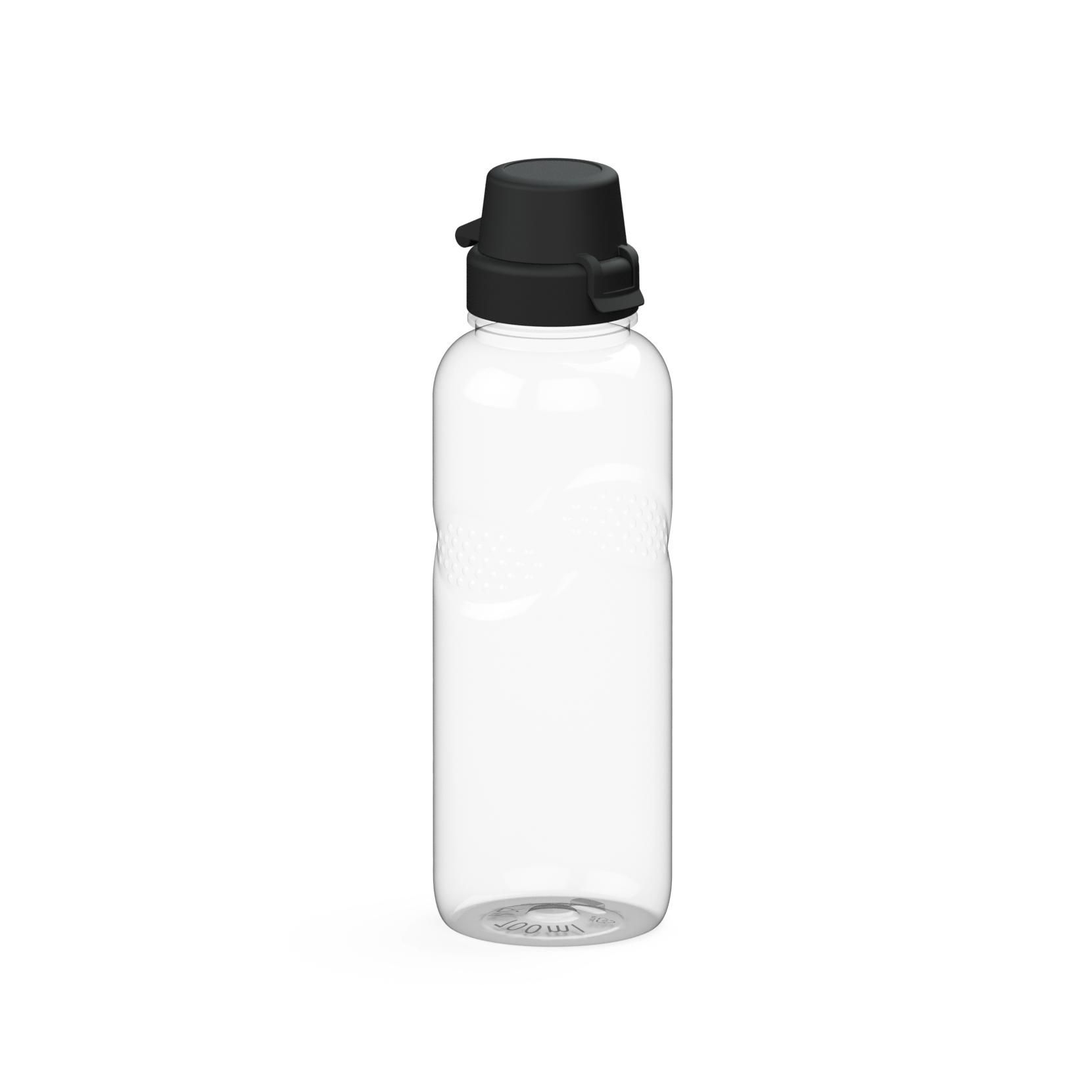 EL01565-2Trinkflasche Carve _School_ 700 ml_ transparent_ schwarz