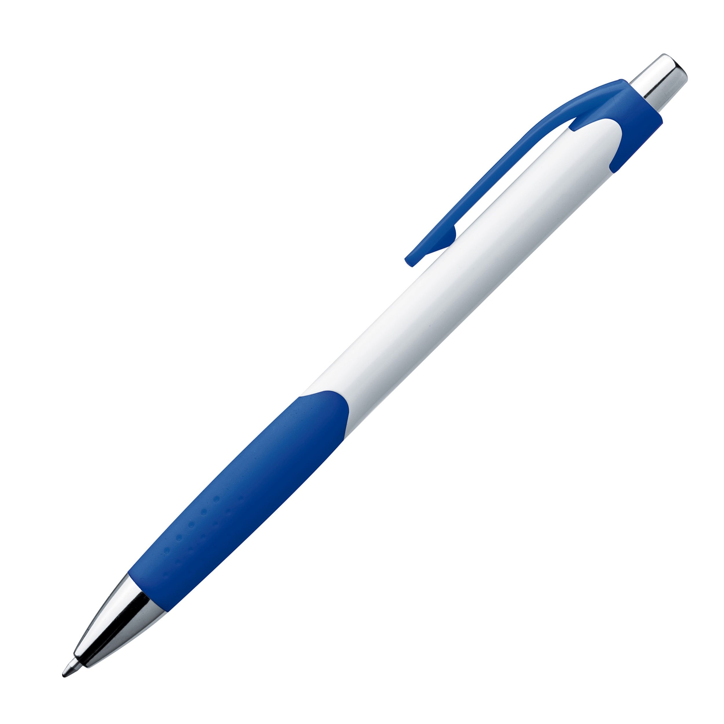 MA17899-04Kugelschreiber mit farbiger Gummigriffzone _ blau