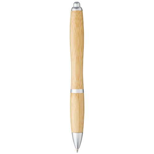 Nash Kugelschreiber aus Bambus, natur,silber