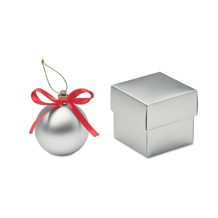 CX1603-14Belles Weihnachtsbaumkugel_ silber
