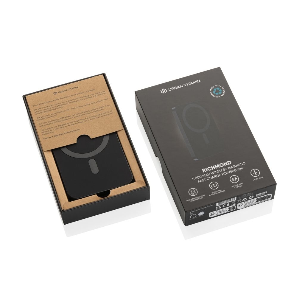XDP322.82-1Urban Vitamin Richmond 5000mAh Powerbank aus RCS Plastik_Alu_ schwarz