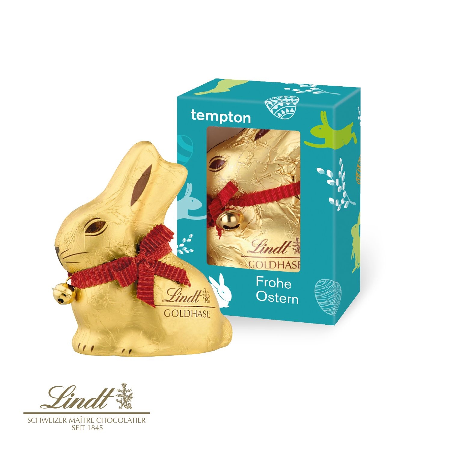 CD94539Lindt Goldhase in Werbekartonage_ 100 g