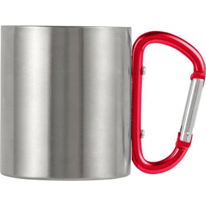 GI8245-08Doppelwandiger Kaffeebecher aus Edelstahl _185 ml_ Nella_ Rot GI8245-08Doppelwandiger Kaffeebecher aus Edelstahl _185 ml_ Nella_ Rot