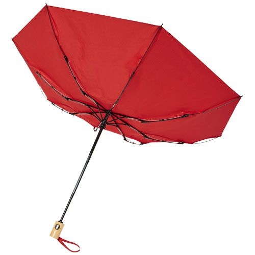 PF109143-4Bo 21_ Vollautomatik Kompaktregenschirm aus recyceltem PET-Kunststoff_ rot