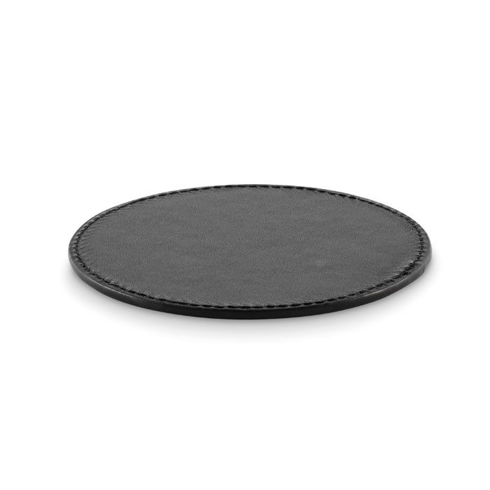 MO2616-03Posa Runder Untersetzer PU_ schwarz