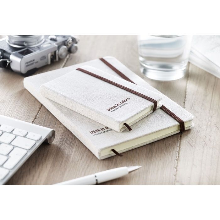 MO6930-13DIN A6 Notizbuch mit Canvas_ Beige